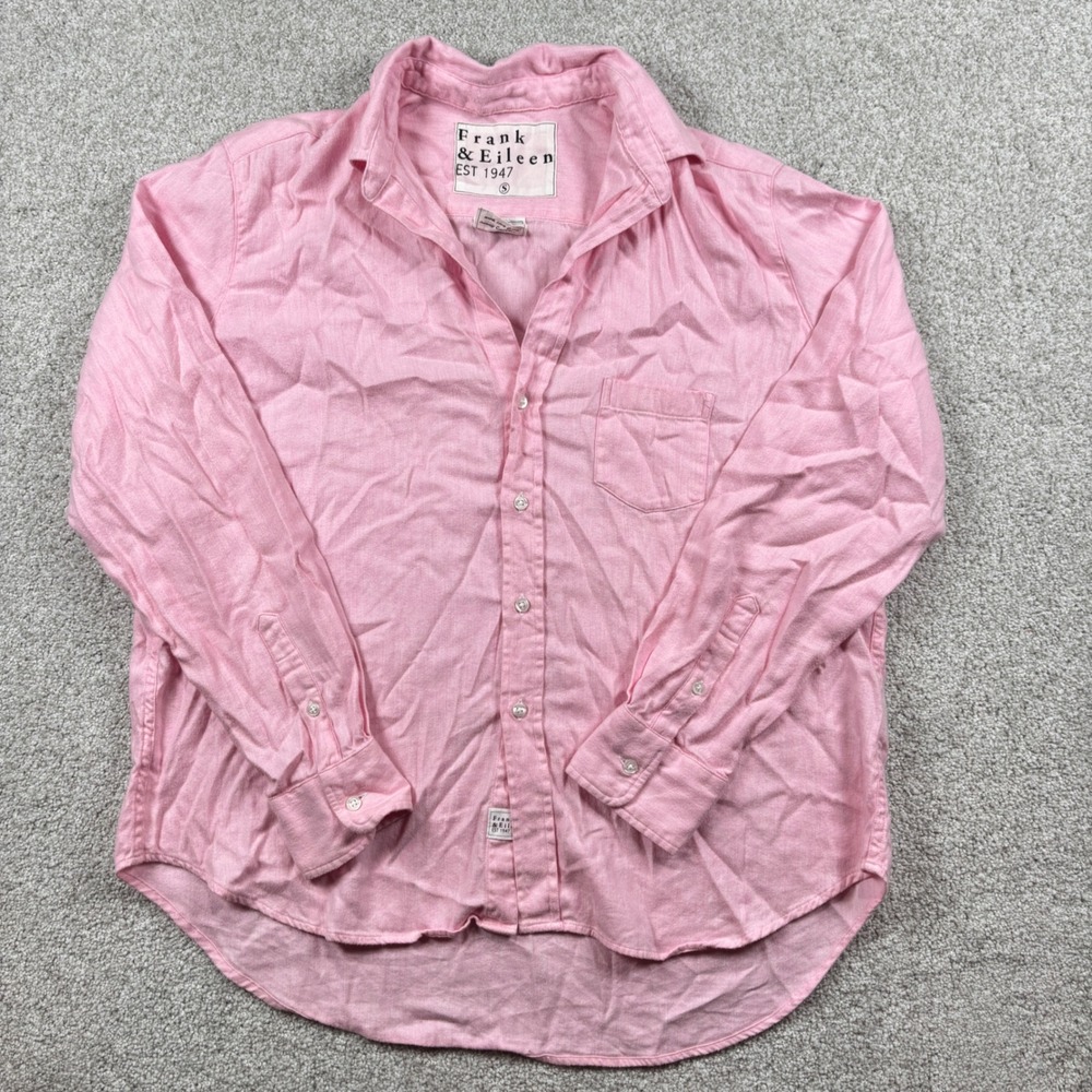 Frank & Eileen Eileen Shirt Women S Pink Cotton Tencel Button Up Long Sleeve